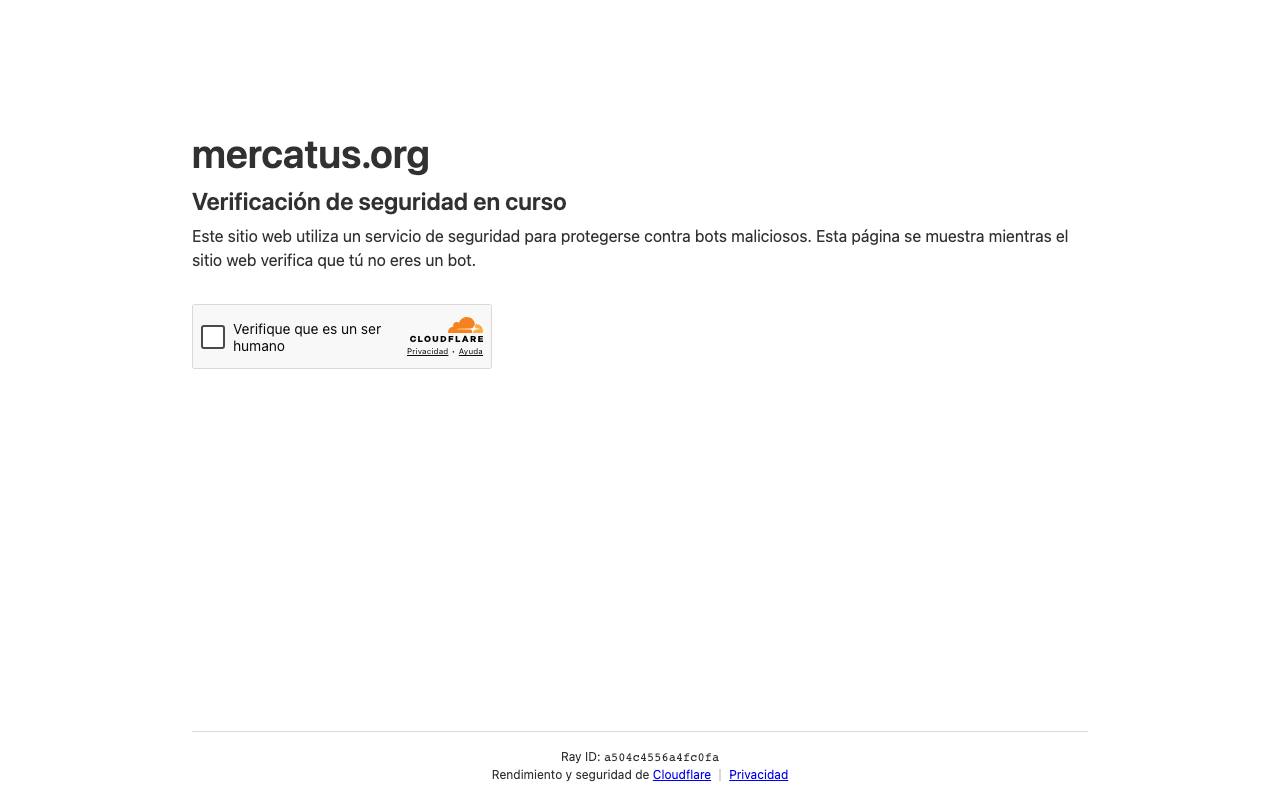 Captura de la página oficial de Emergent Ventures · postulación continua en mercatus.org